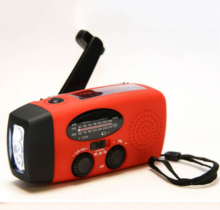 Solar Hand-Crank Emergency Radio & Flashlight