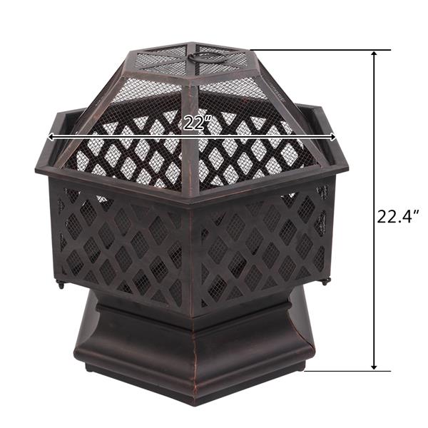 22-Inch Hexagon Fire Pit