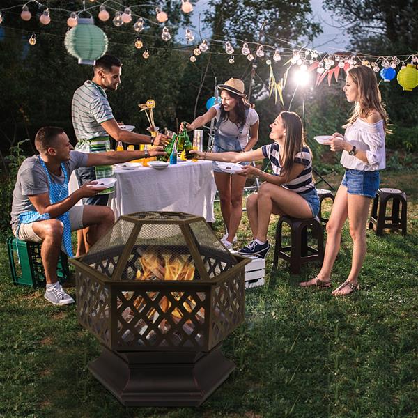 22-Inch Hexagon Fire Pit