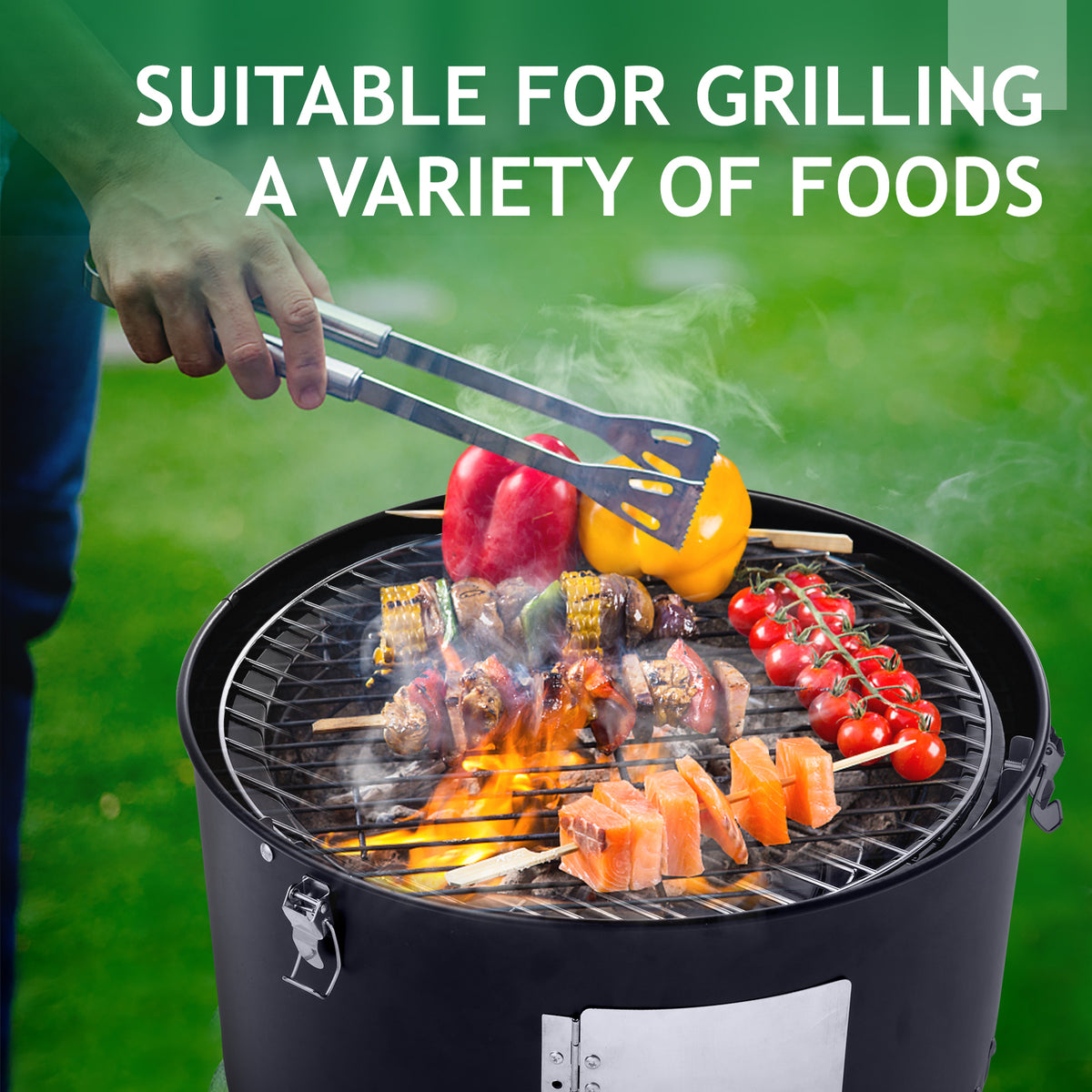 Vertical Charcoal Smoker Grill