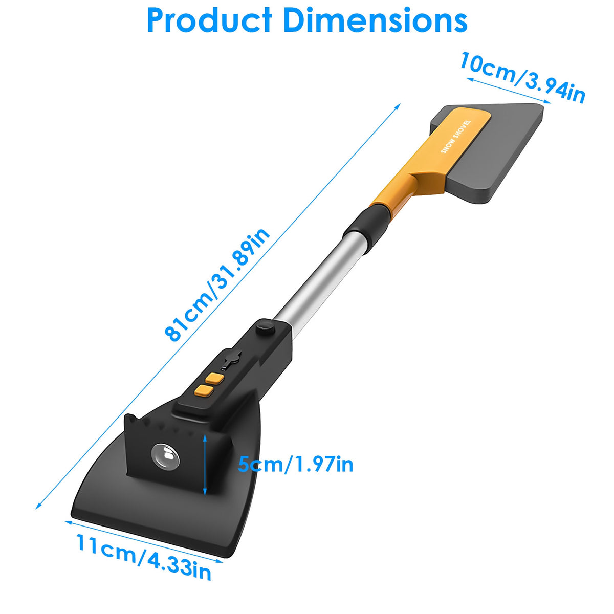 3-in-1 Snow Brush, Scraper & Shovel