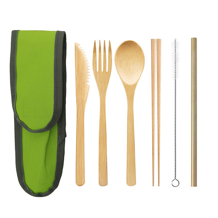 Bamboo Travel Cutlery Set