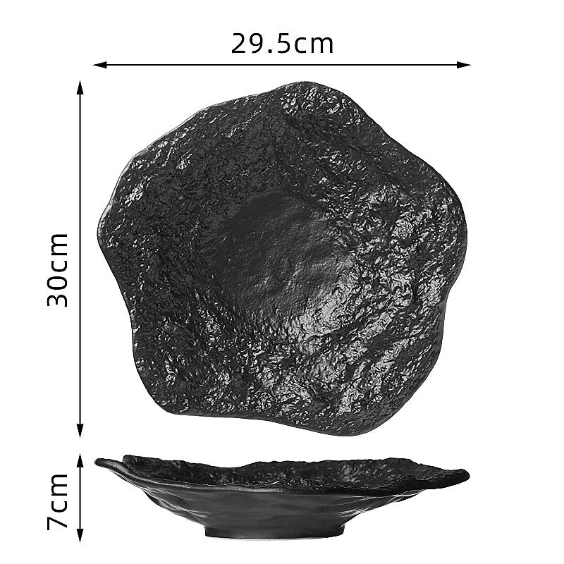 Rock-Glaze Ceramic Soup Plate