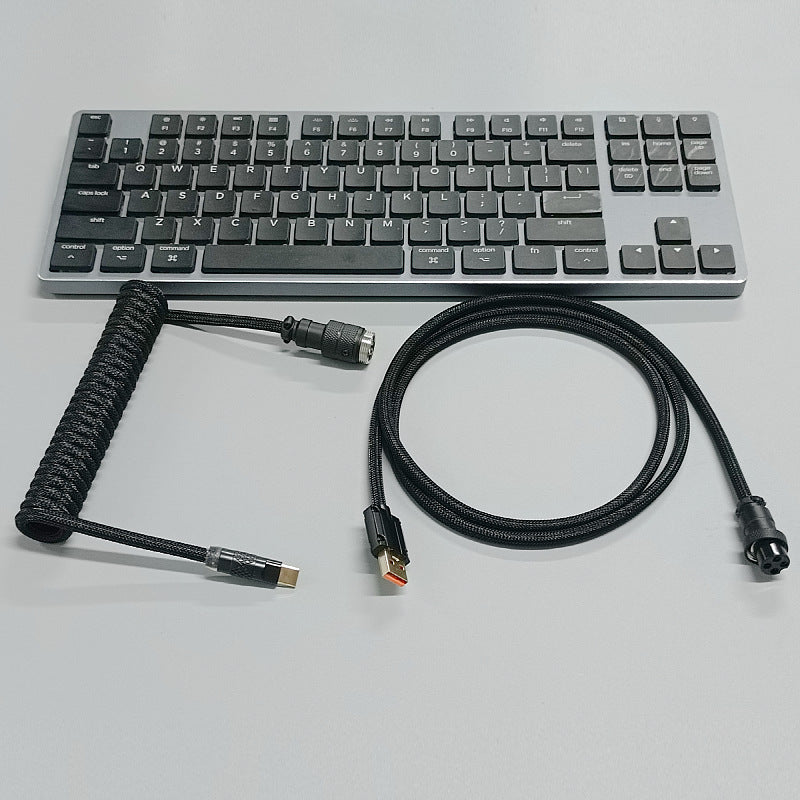 Coiled Aviator Keyboard Cable