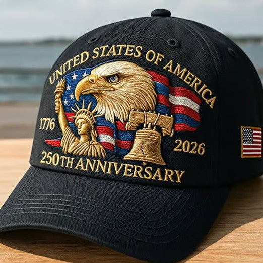 America 250 Eagle Embroidered Cap