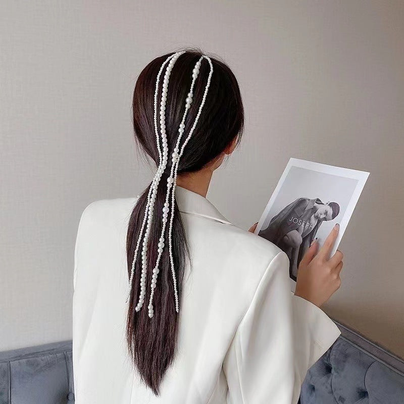 Embroidered Butterfly Pearl Headband