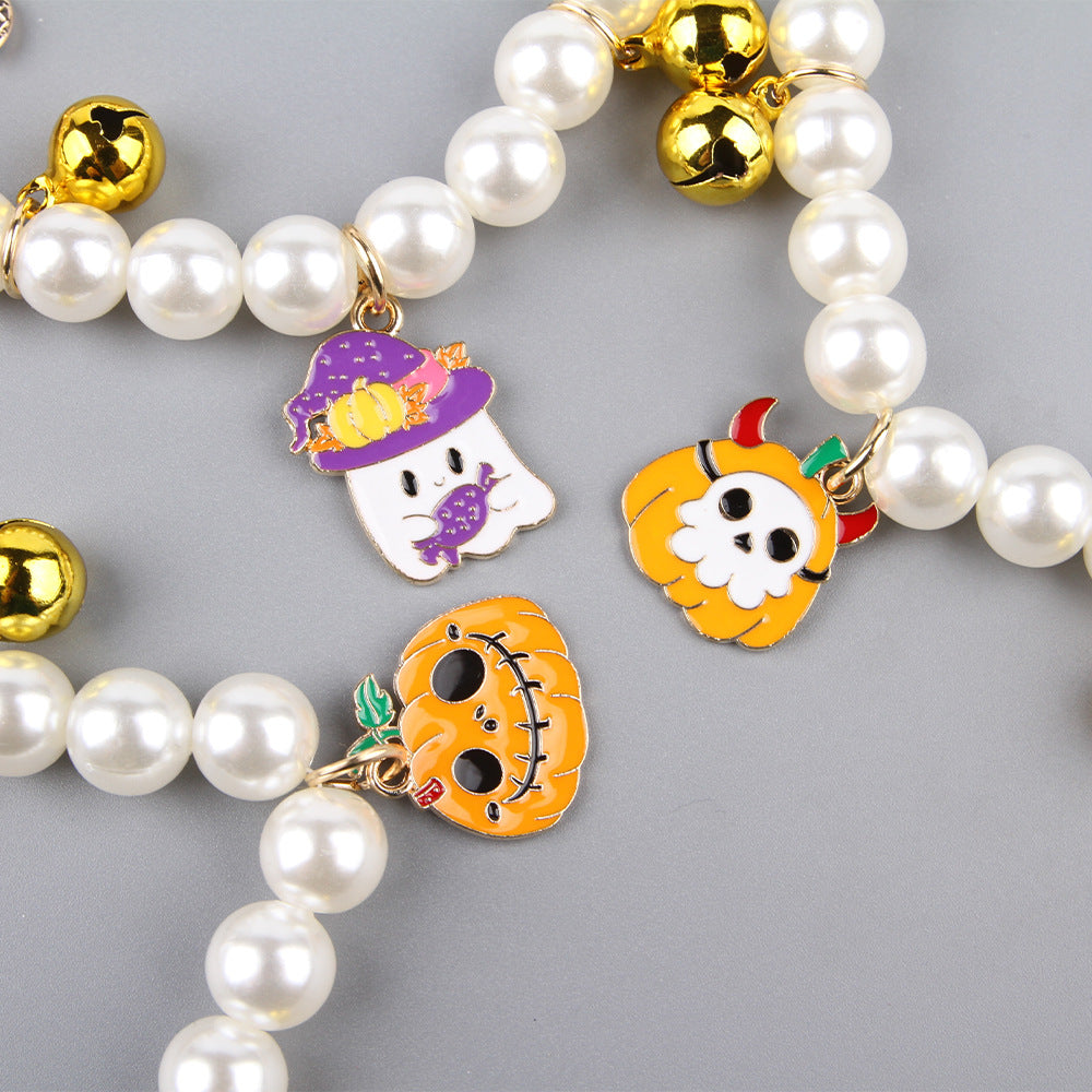 Halloween Pearl Pet Collar