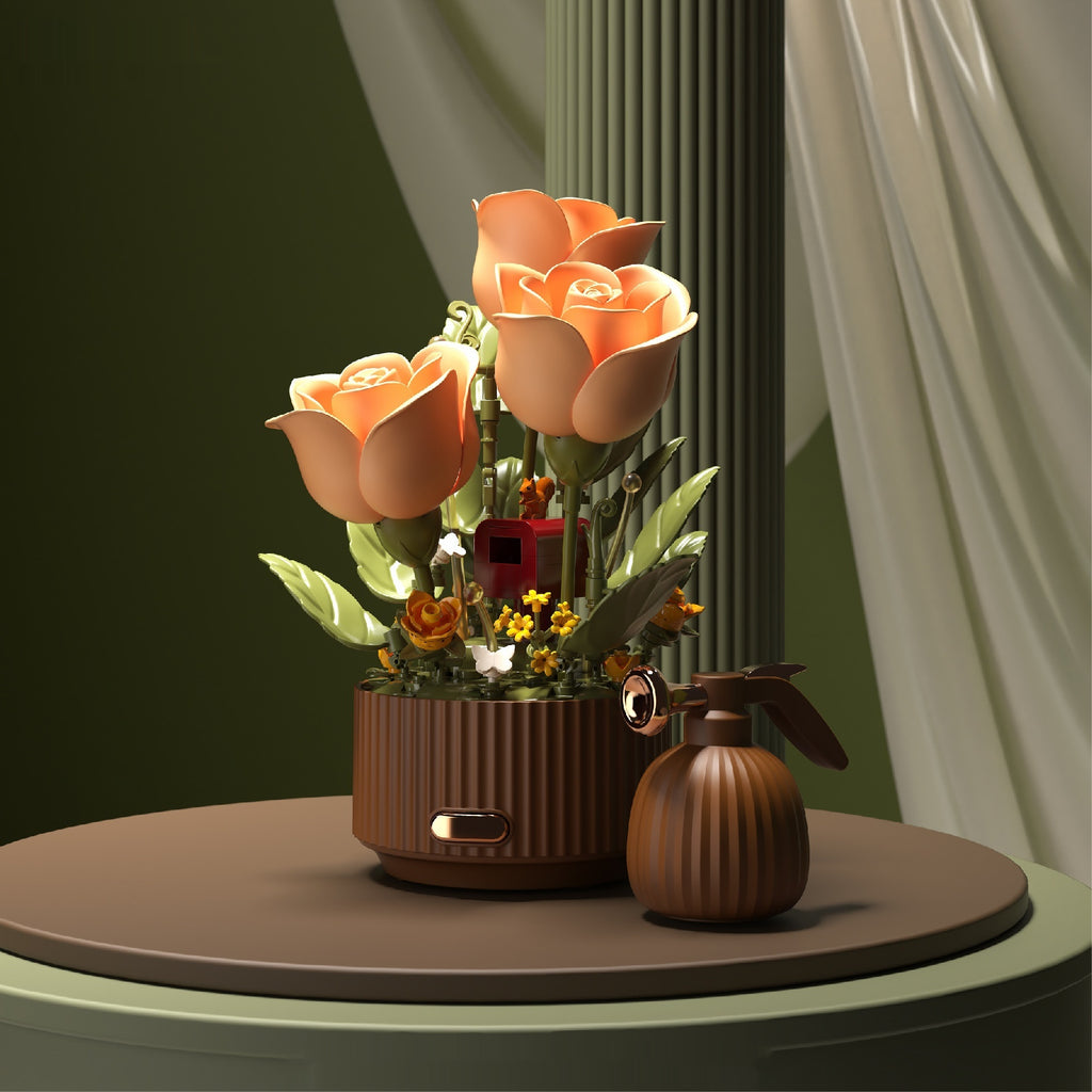 Light-Up Flower Building Block Set