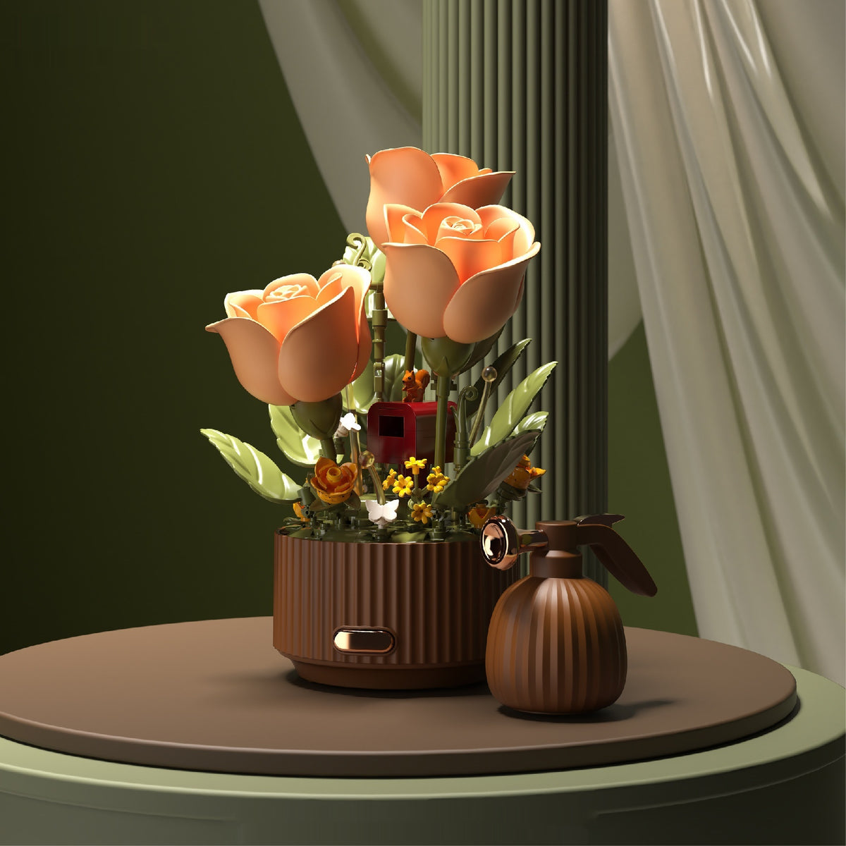 Light-Up Flower Building Block Set