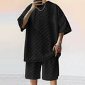 Men's Jacquard Shirt & Shorts Set