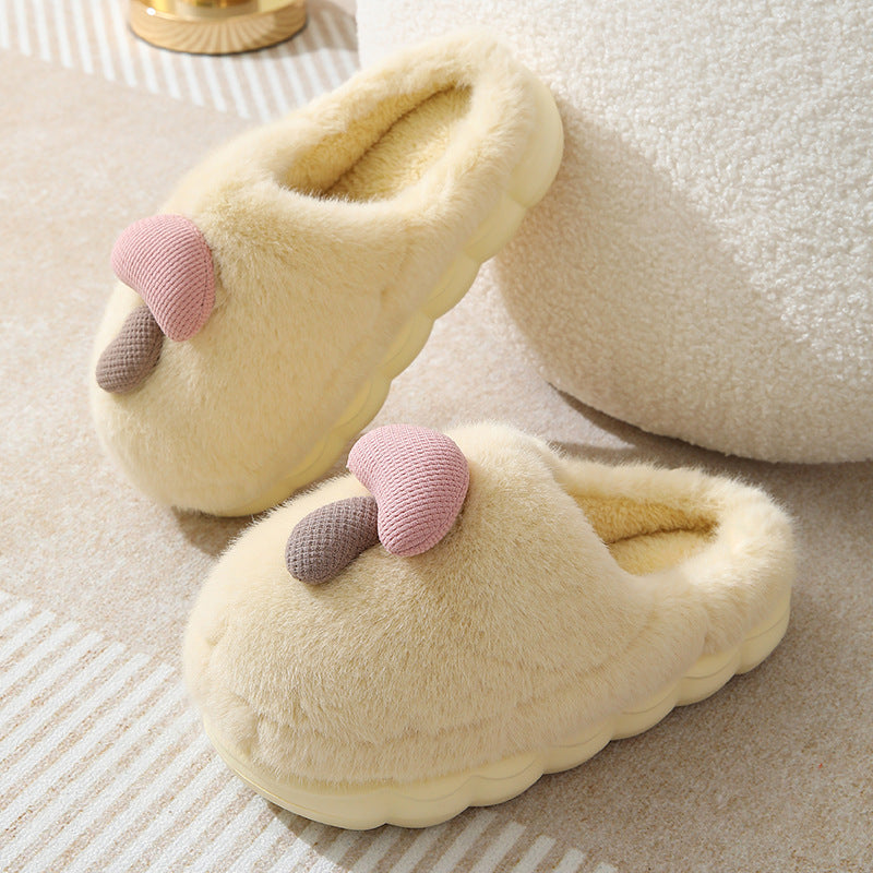 Mushroom Plush Slippers