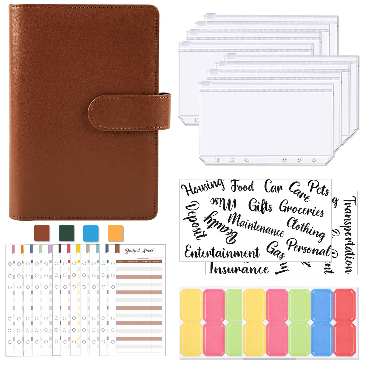 A6 Budget Binder with Cash Envelopes