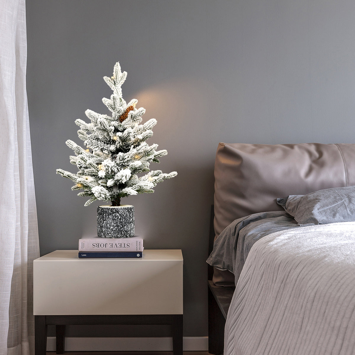 Tabletop Flocked Christmas Tree