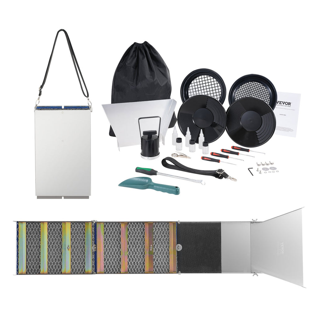 Gold Panning Sluice Box Kit (23 pcs)