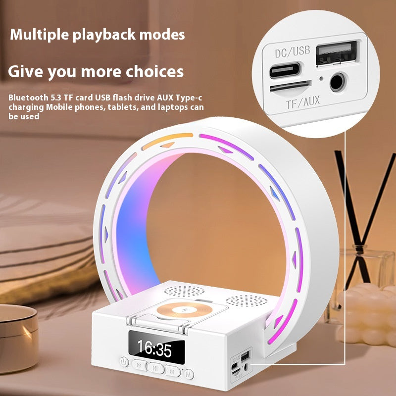 4-in-1 Alarm Clock Lamp & Speaker