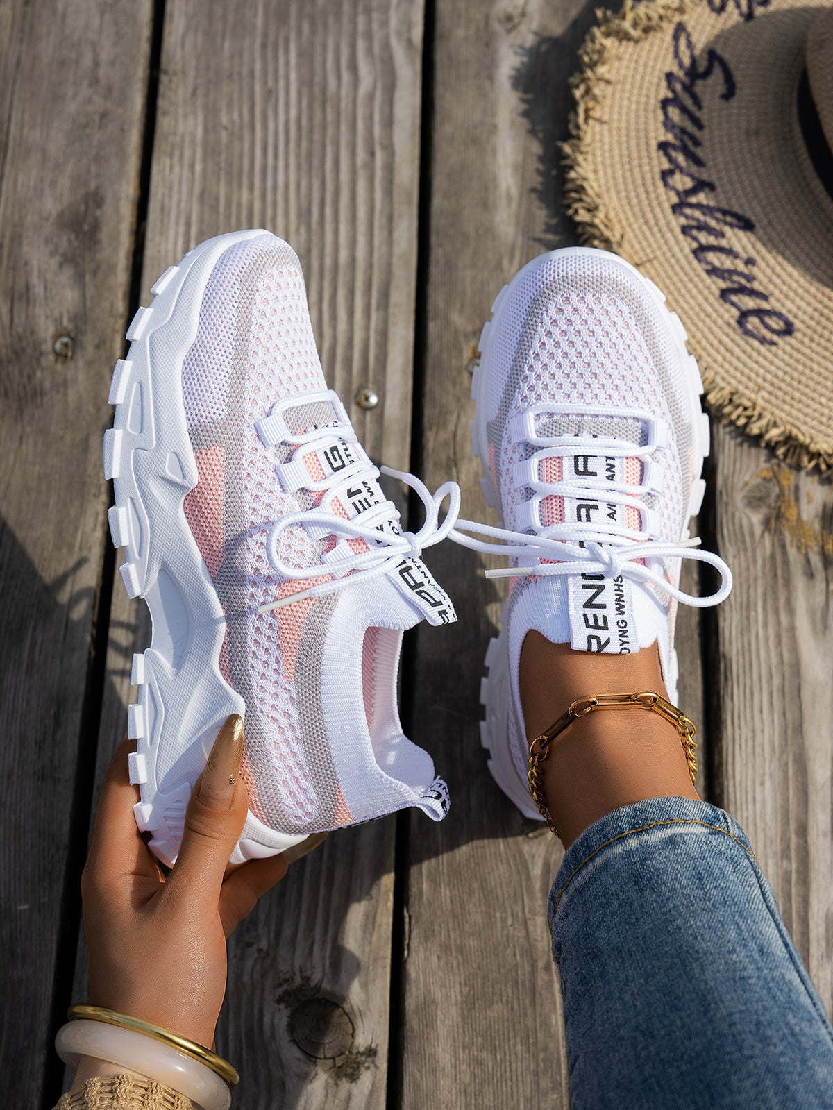 Breathable Knit Walking Sneakers