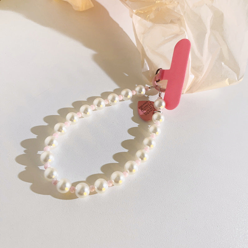 Heart & Pearl Phone Wrist Strap
