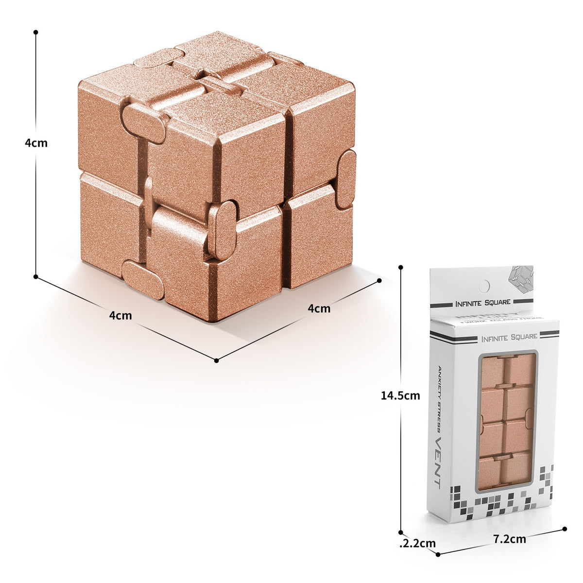 Aluminum Infinity Fidget Cube