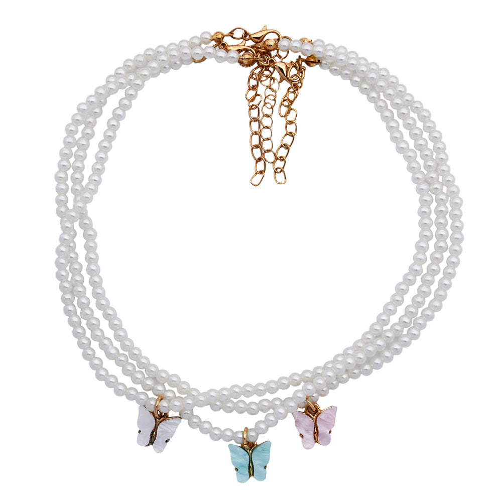 Pearl Butterfly Choker