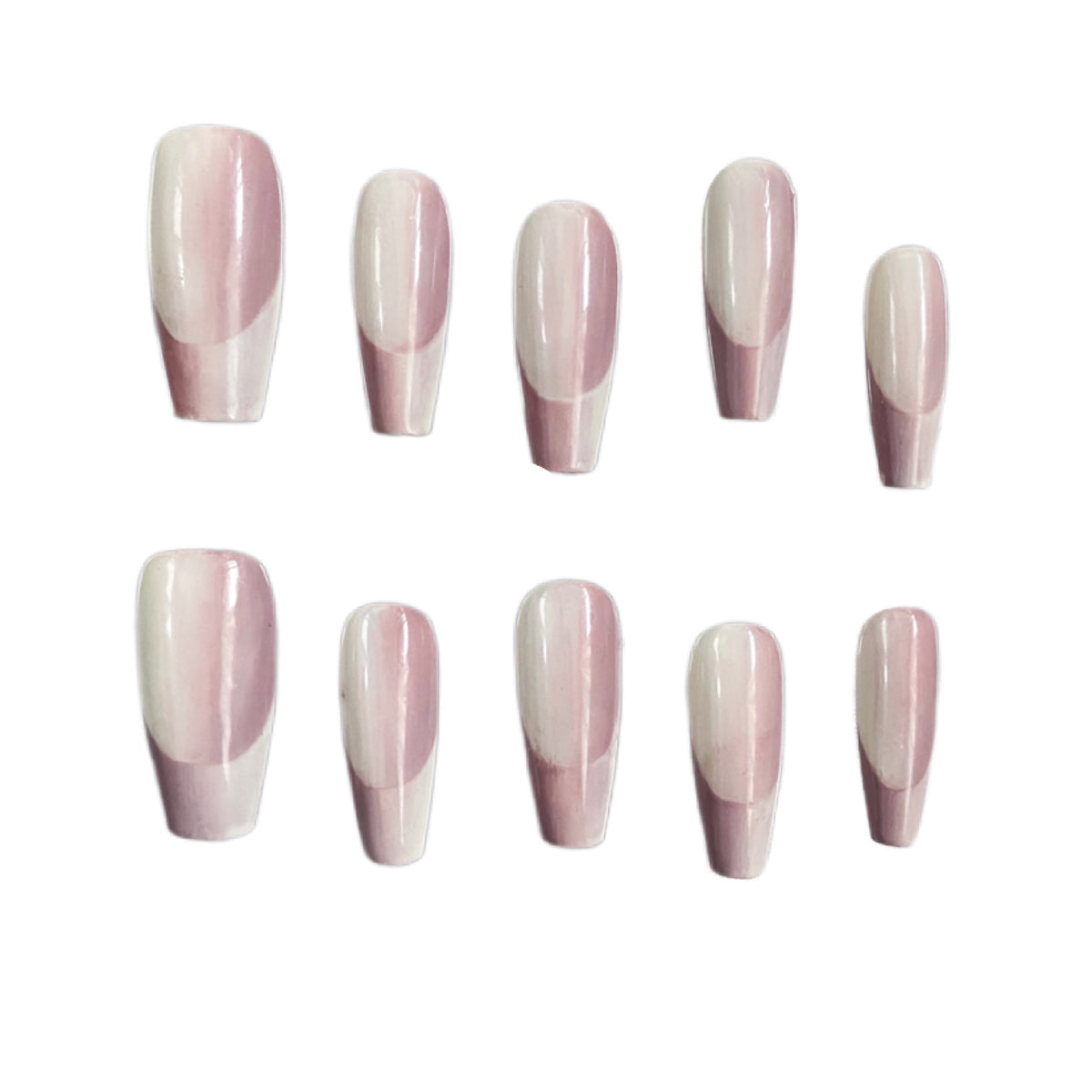 Gray-Purple Almond Press-On Nails