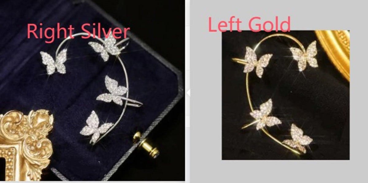 Butterfly Ear Cuff & Hook Earring