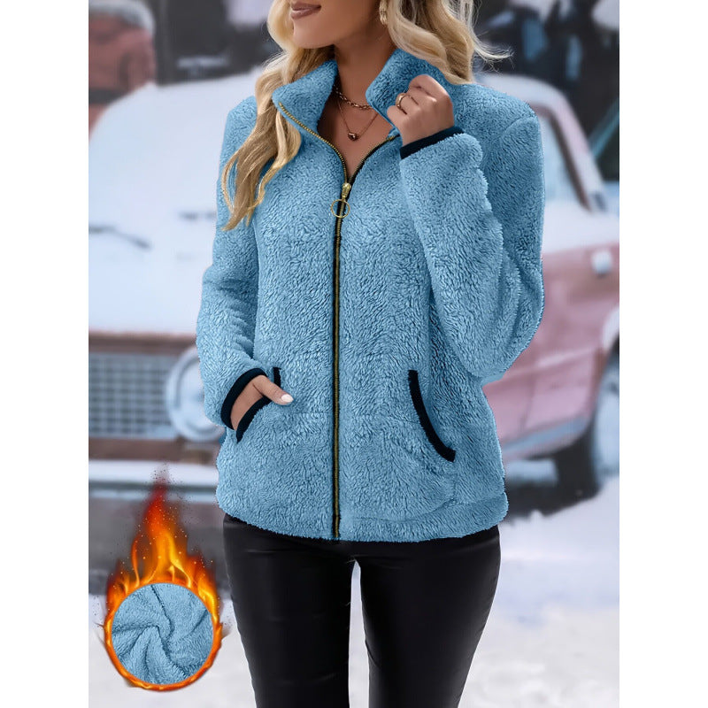 Double-Sided Fleece Hooded Jacket
