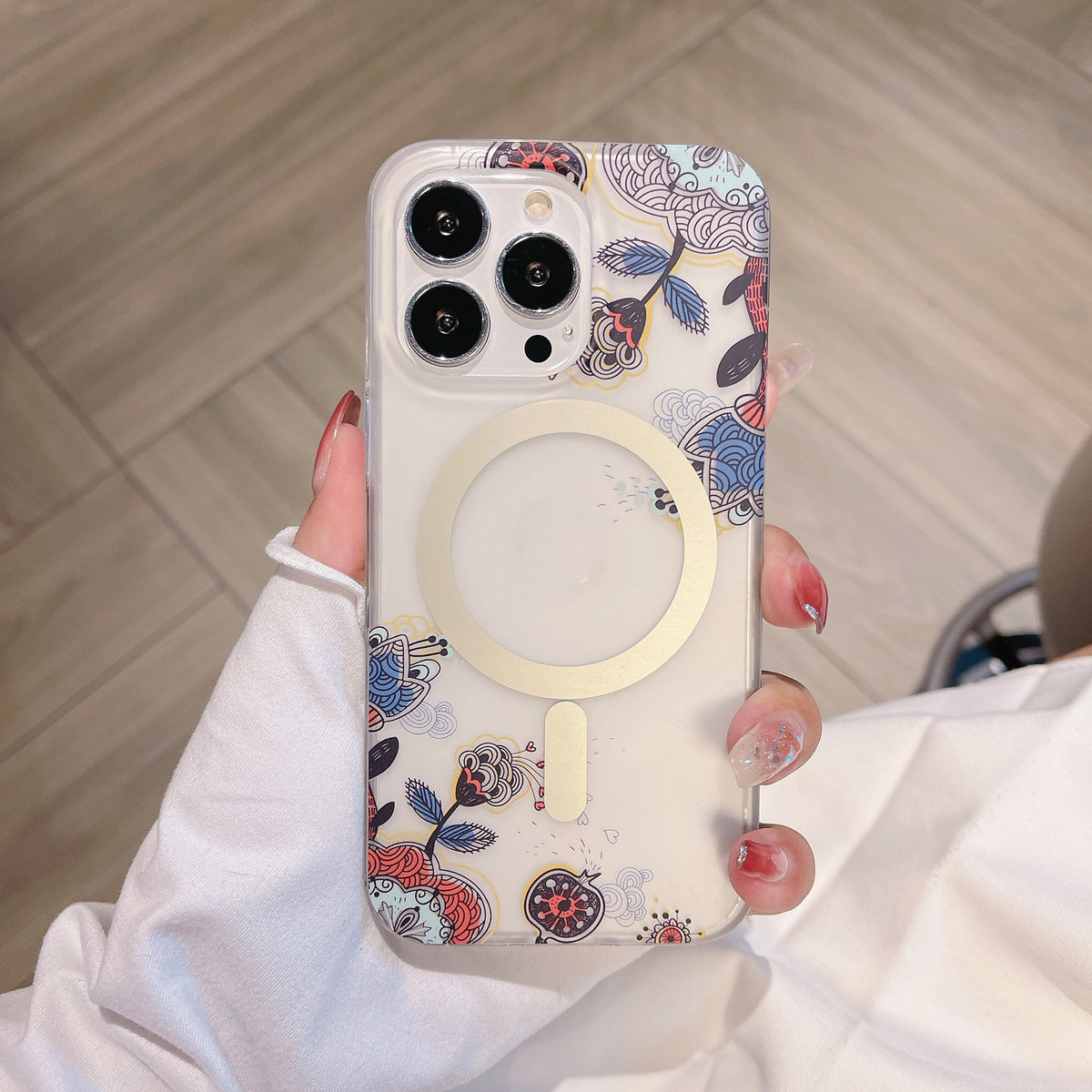 Frosted Flower Magnetic Case