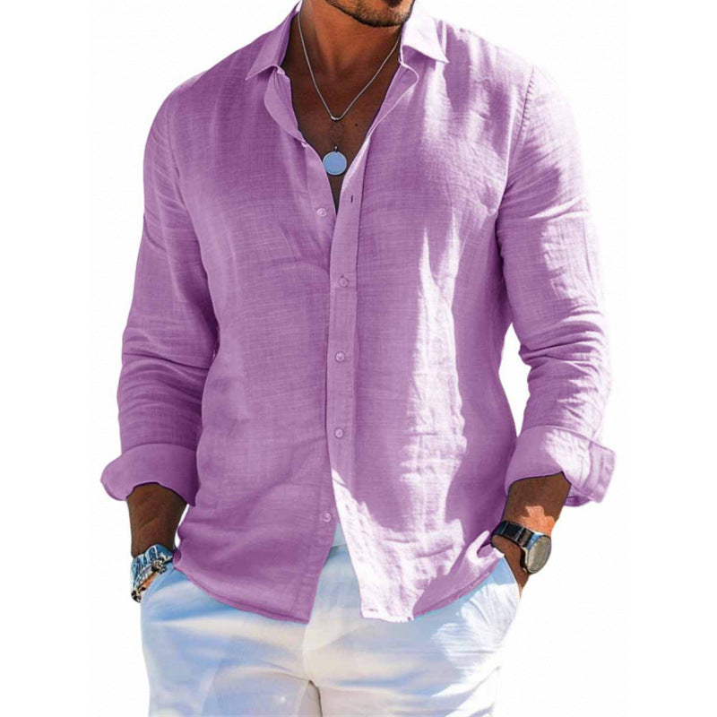 Men's Relaxed-Fit Button-Up Shirt