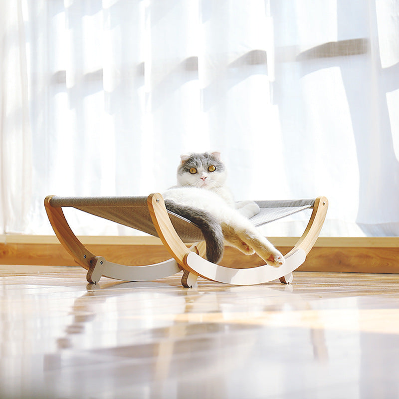 Raised Wooden Cat Bed
