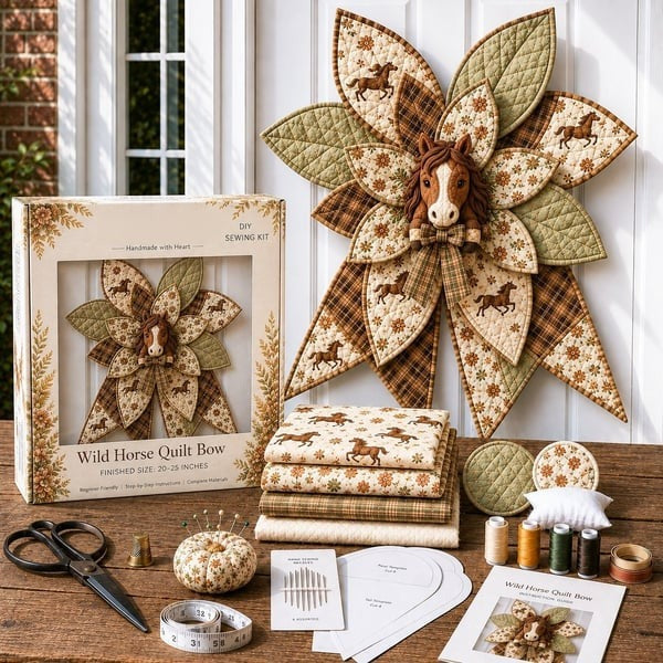 DIY Oversized Quilted Bow Sewing Kit