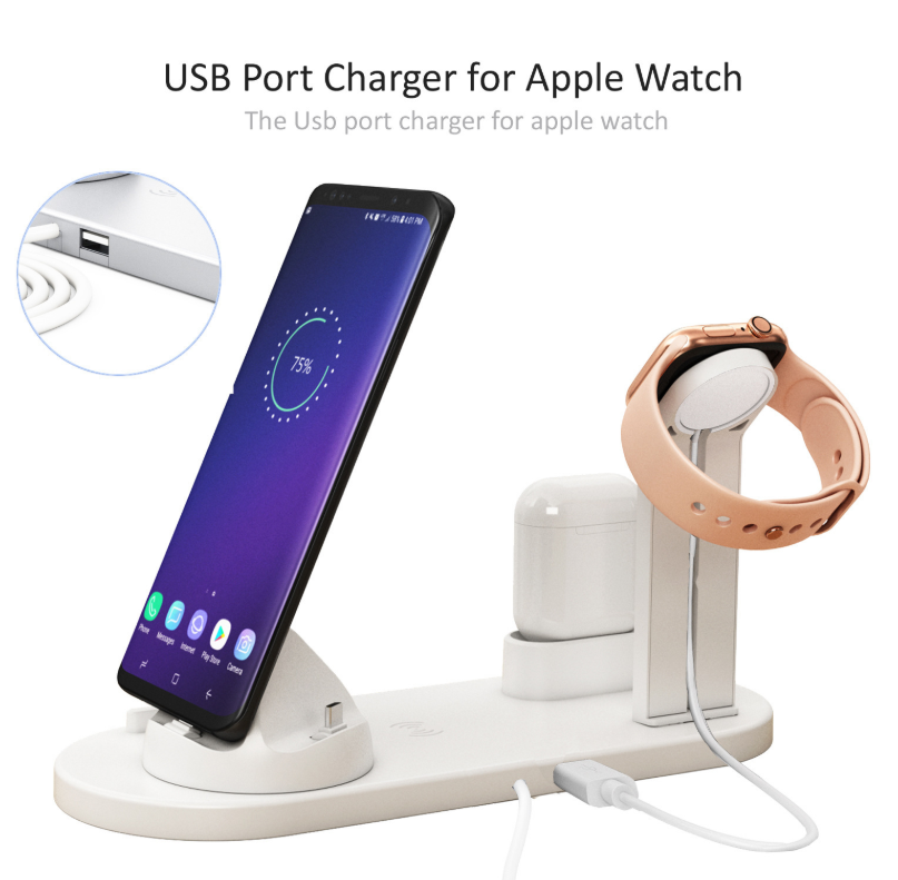 3-in-1 Rotating Wireless Charger Stand