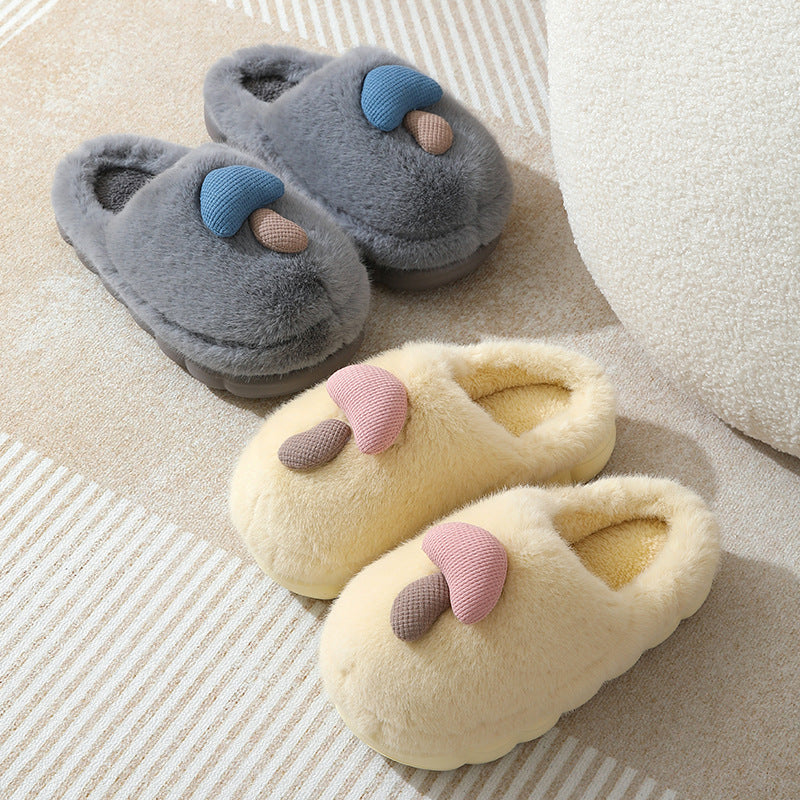 Mushroom Plush Slippers