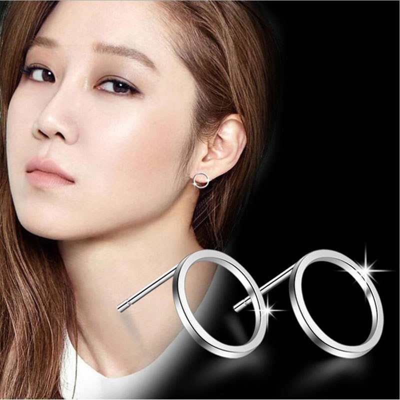 Tiny Circle Stud Earrings