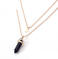 Natural Stone Moon Pendulum Necklace