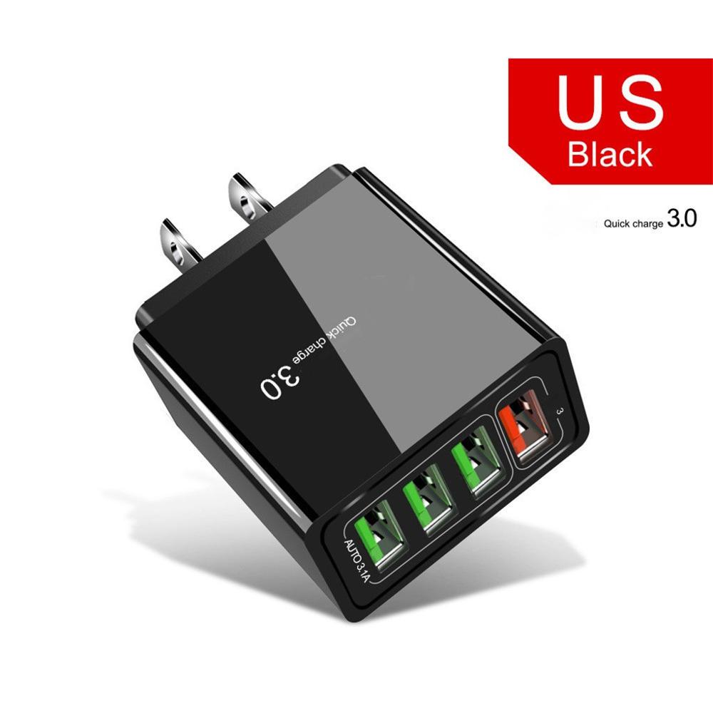4-Port USB Wall Charger with LED