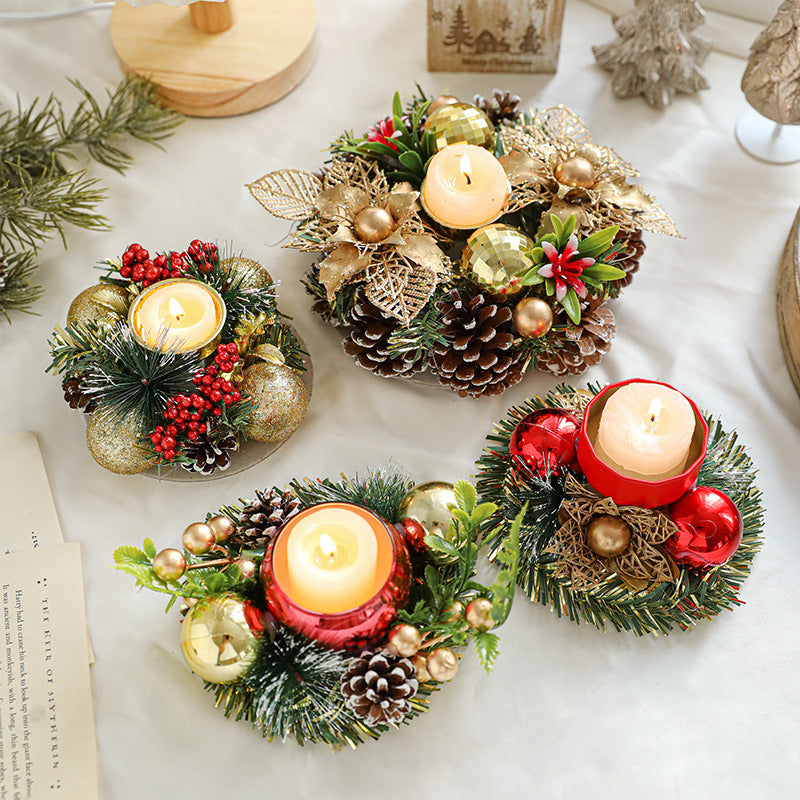 Pinecone Christmas Candle Holder