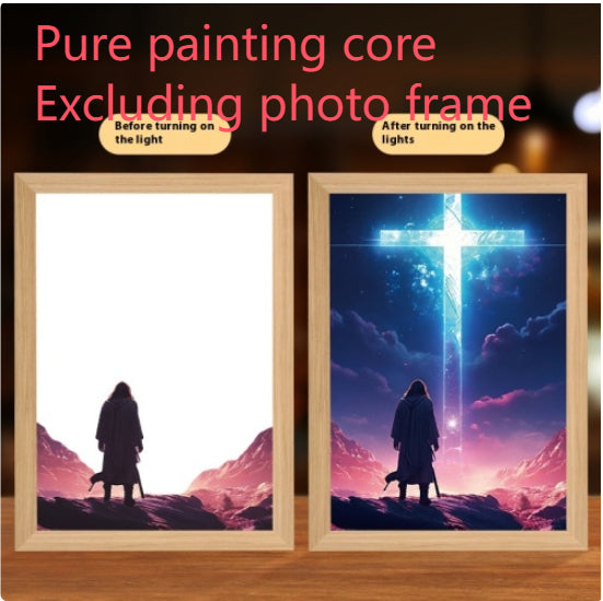 LED Light-Up Cross Art Frame