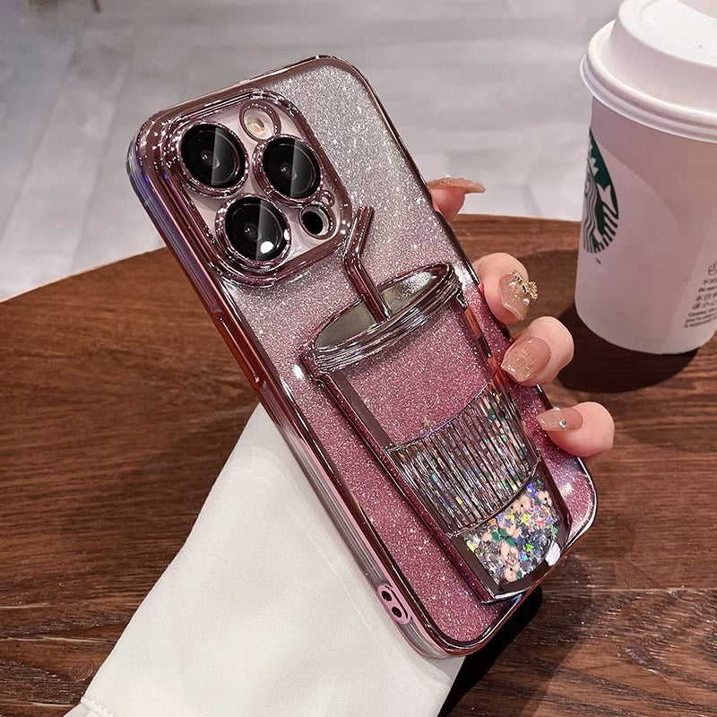 3D Drink Cup Quicksand Case