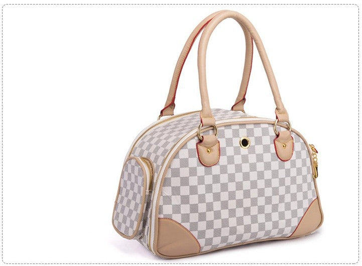 Faux Leather Pet Carrier Tote