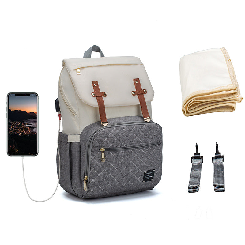 Large Multi-Pocket Diaper Bag