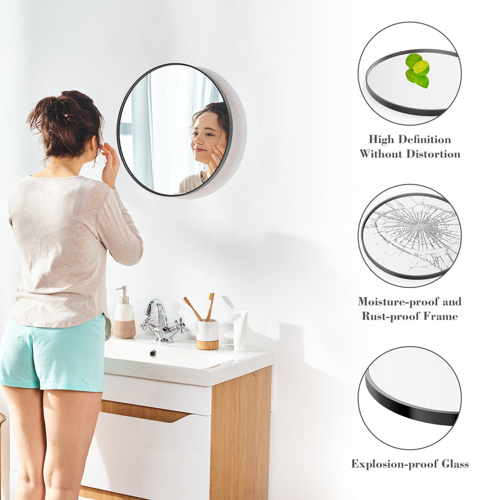 Round Metal Wall Mirror