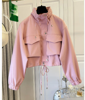 Short Zip Trench Jacket