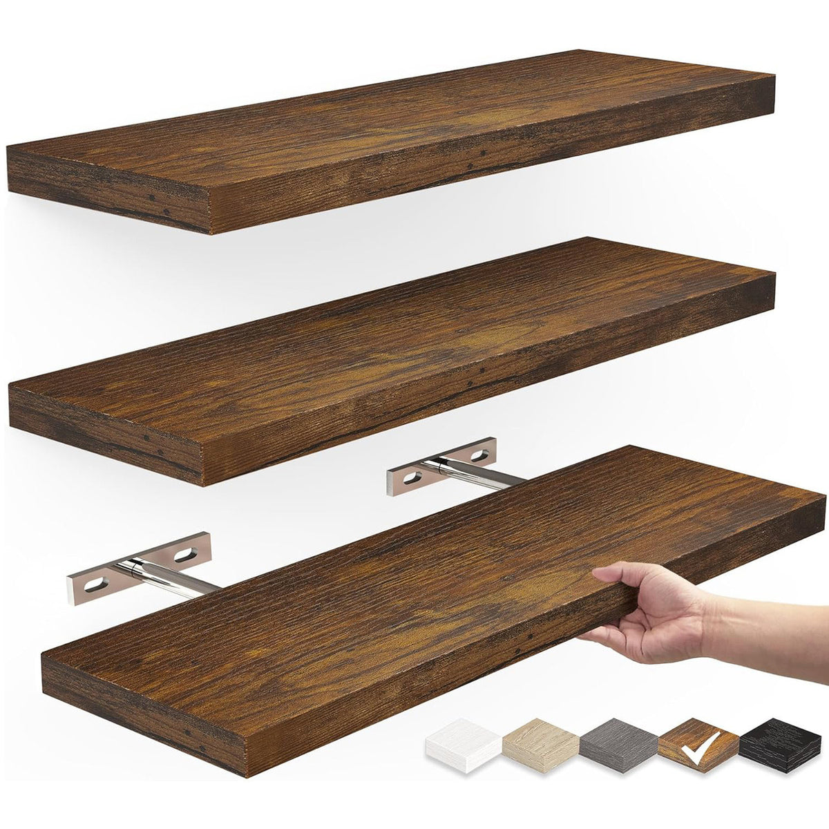 Solid Wood Floating Shelf
