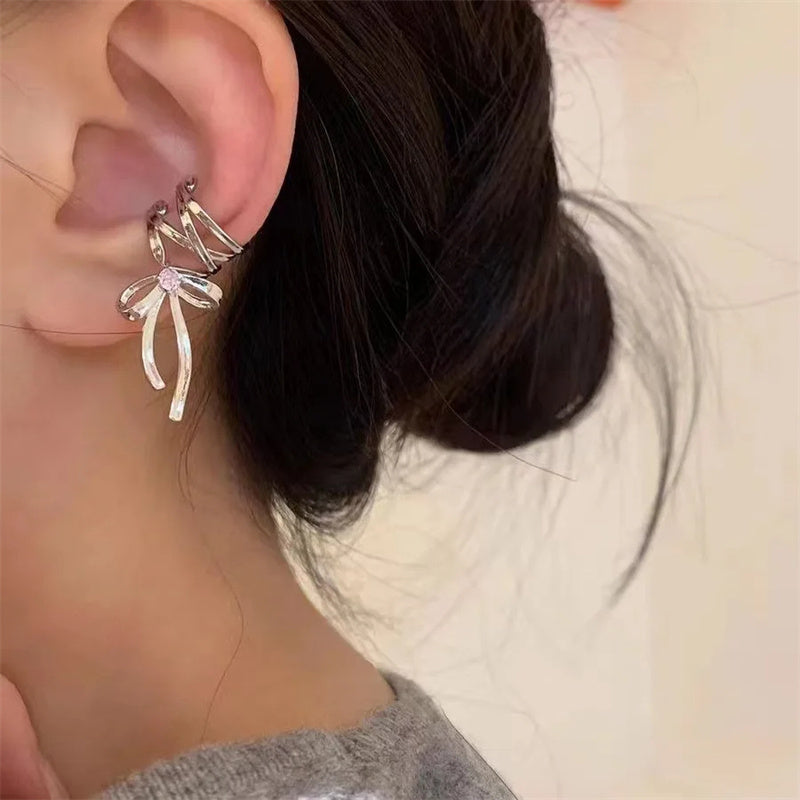 Ballet Ribbon Bow Ear Cuff