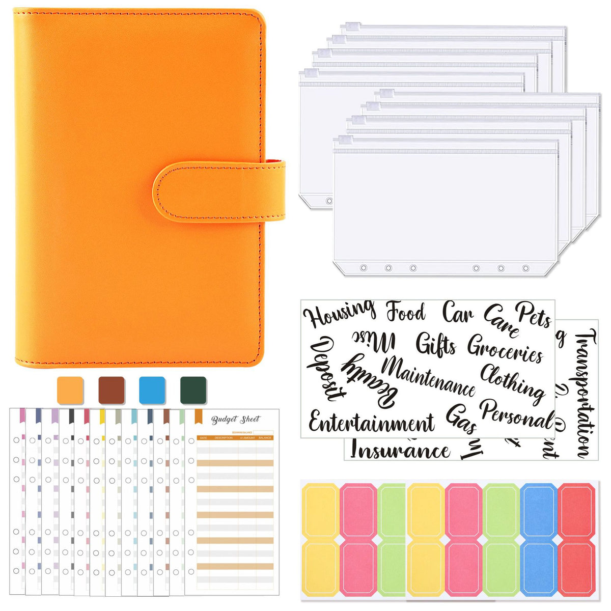 A6 Budget Binder with Cash Envelopes