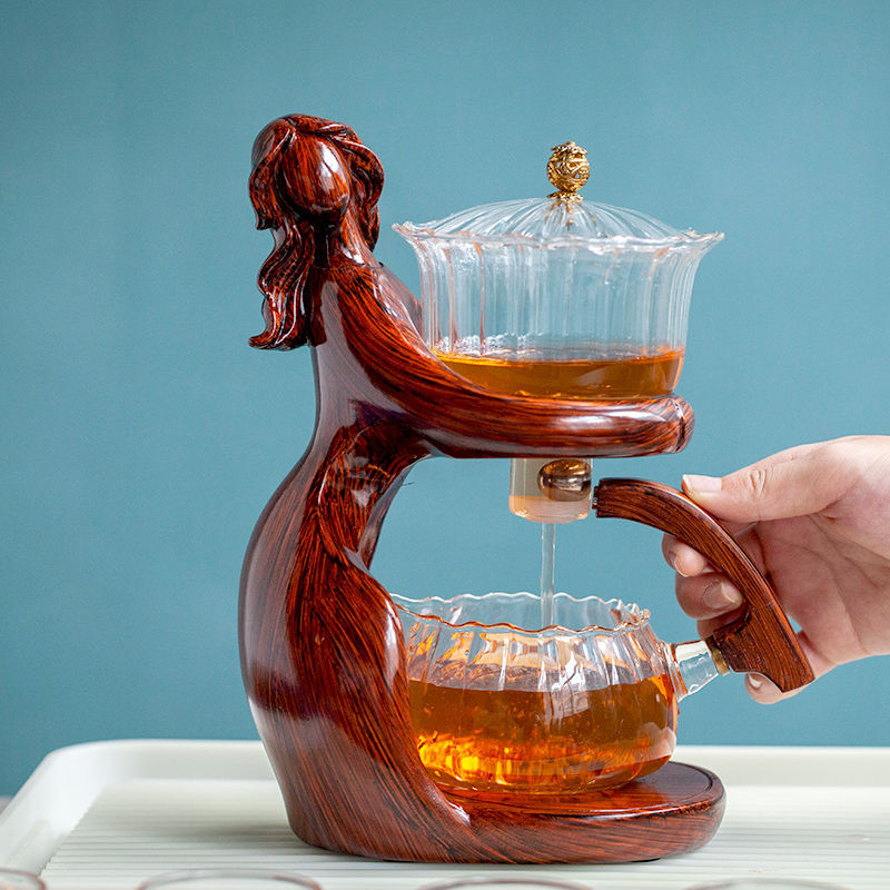 Lady Figure Glass Tea Infuser Set