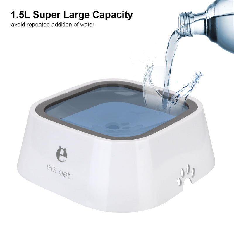Anti-Splash Floating Pet Water Bowl (1.5 L)