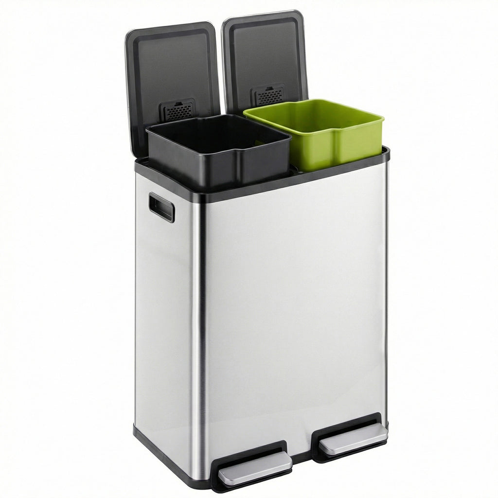60-Liter Stainless Steel Trash Can