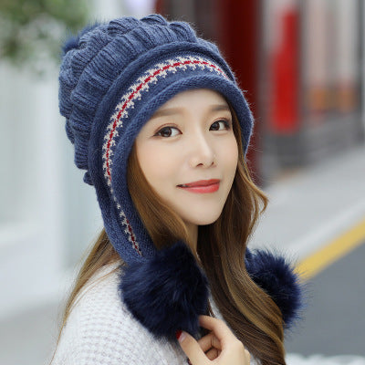 Pom-Pom Earflap Beanie