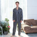 Men's Striped Satin Pajama Set